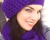amethyst, purple, slouchy hat, infinity scarf, slouchy hats, crochet hat, worsted, smoke free home, fashion accessories, womens hats, gift amethyst, purple, slouchy hat, infinity scarf, slouchy hats, crochet hat, worsted, smoke free home, fashion accessories, womens hats, gift