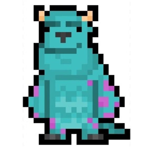 Items similar to Monsters Inc. Pixel Art Posters on Etsy