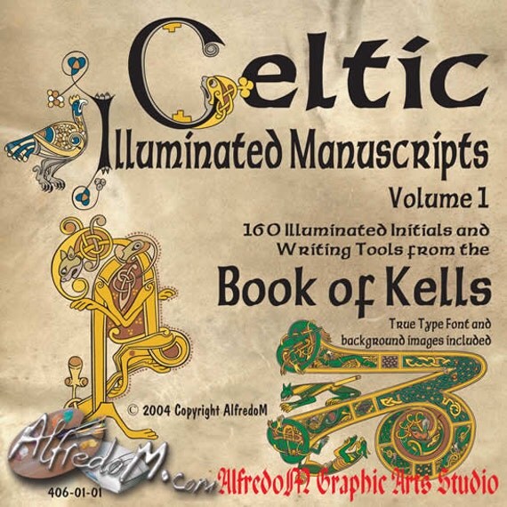 Celtic Illuminated Manuscripts Vol.1 Book of Kells Letters