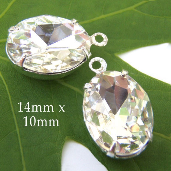 crystal 14x10mm oval jewels in my Etsy shop