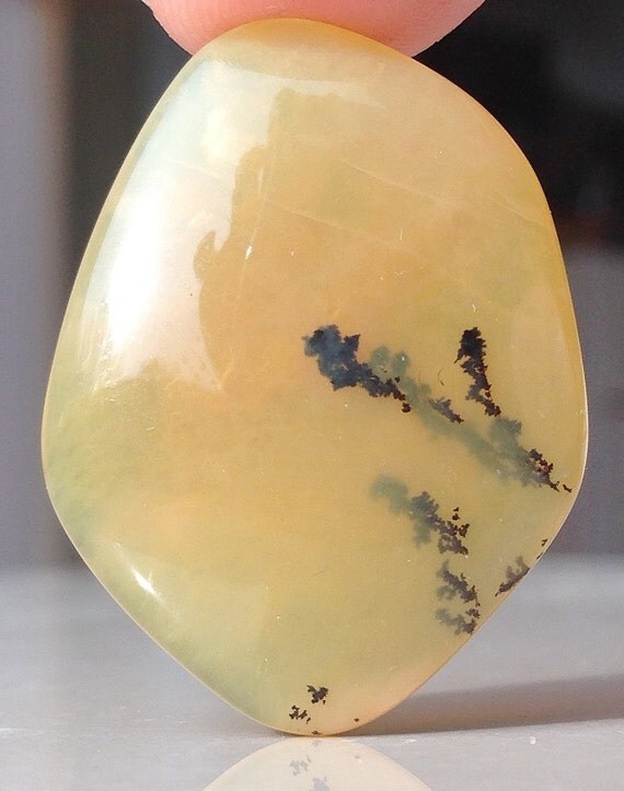 yellow dendritic opal