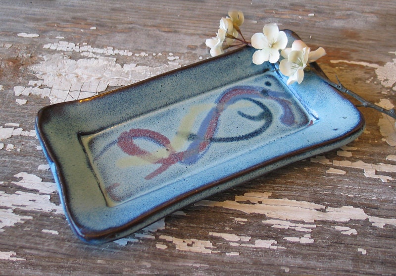 Spoon Rest Butter Dish Jewelry Tray Olive by BRobertsonPottery