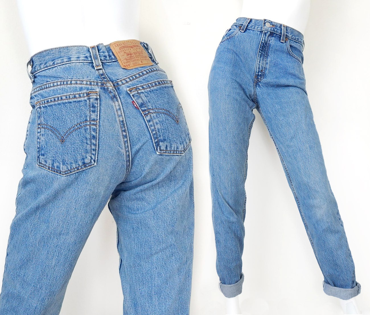 Vintage Levis 550 High Waist Women's Jeans Size 5 LONG