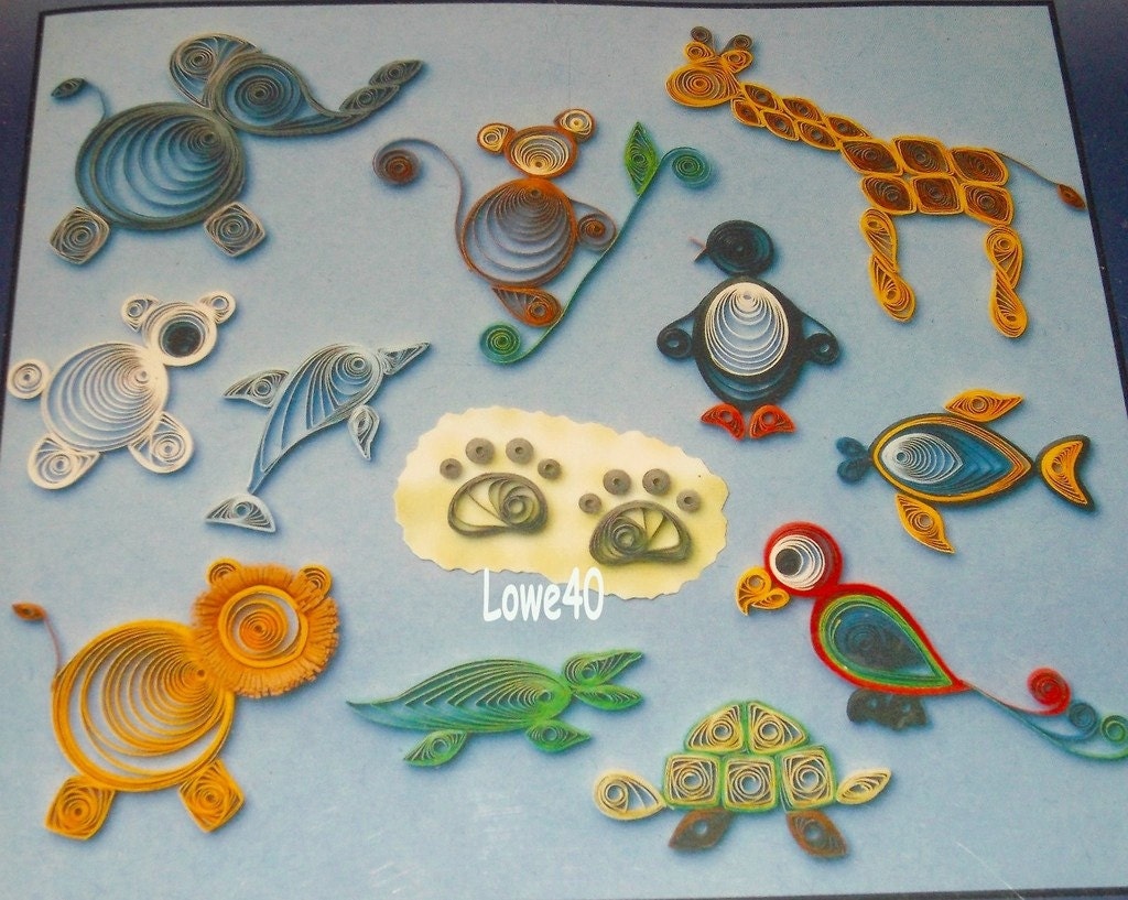 Quilled Creations ZOO ANIMALS Quilling kit NIP