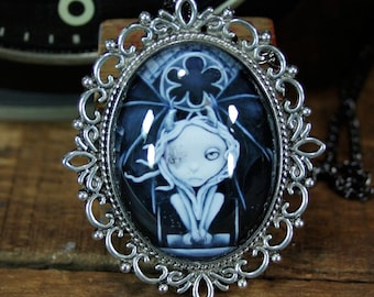 Steampunk Pop Surrealism Lowbrow Gargoyle Necklace