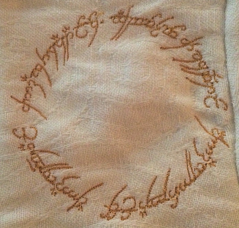 Lord of the Rings LOTR One Ring Machine Embroidery Design