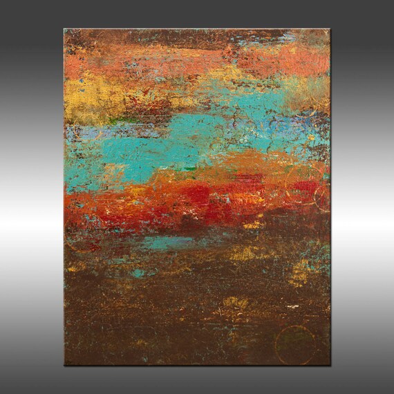 Modern Industrial 5 Art Painting Original Abstract by HWinfield