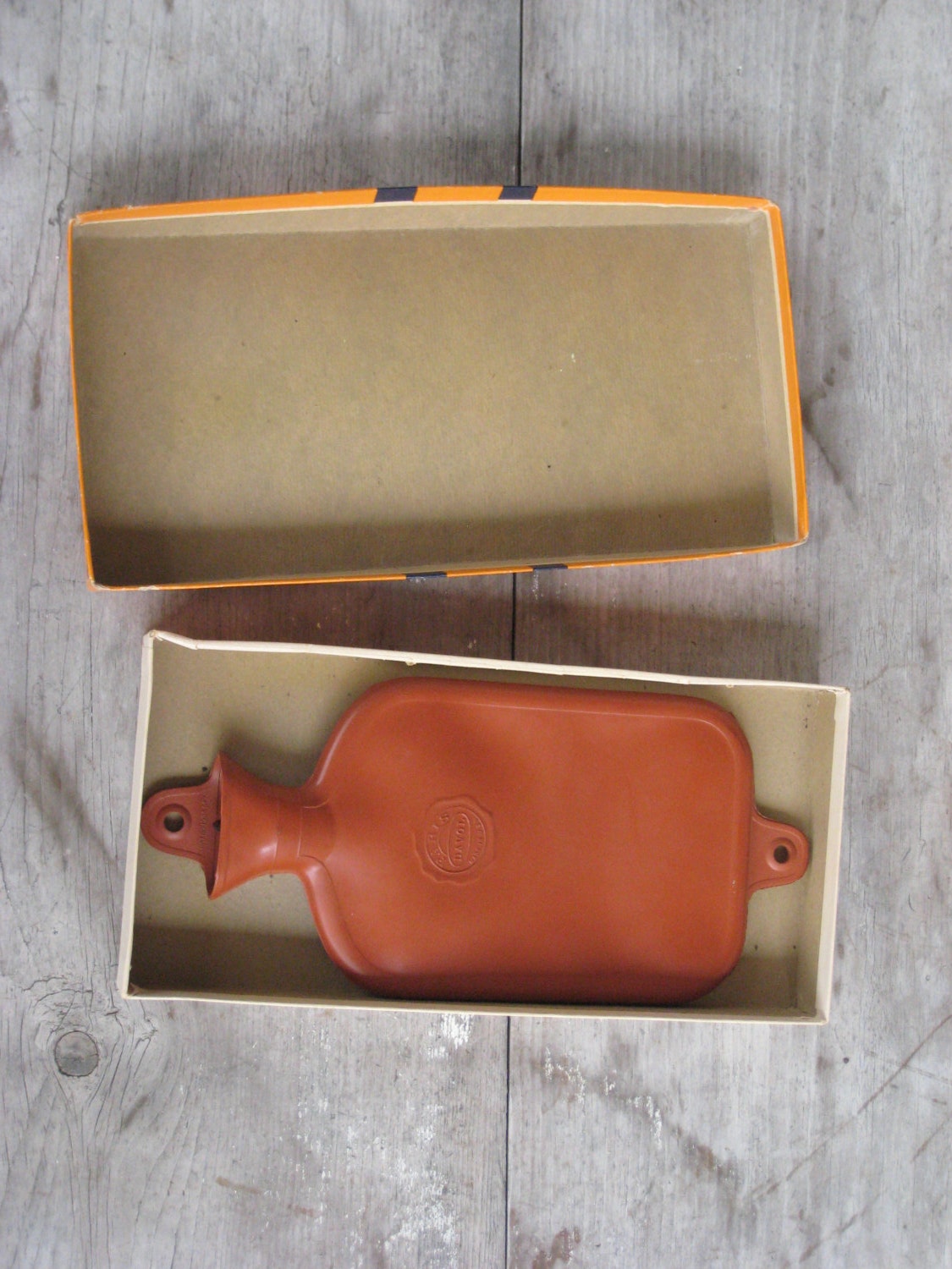Vintage Hot Water Bottle by Davol Rubber Company Paris Face