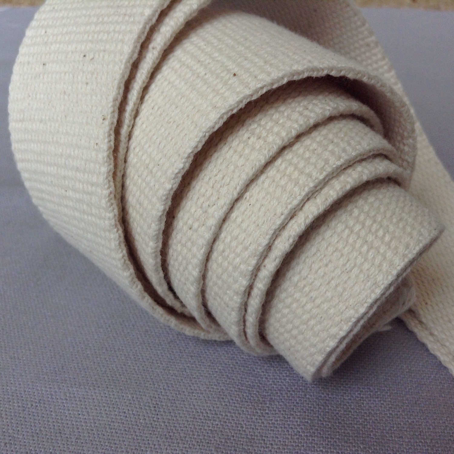 Cotton webbing / Heavy duty / Raw greige natural / 3.2cm