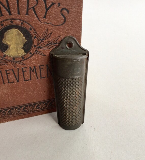 Primitive Nutmeg Grater Grinder Metal Kitchen Antique
