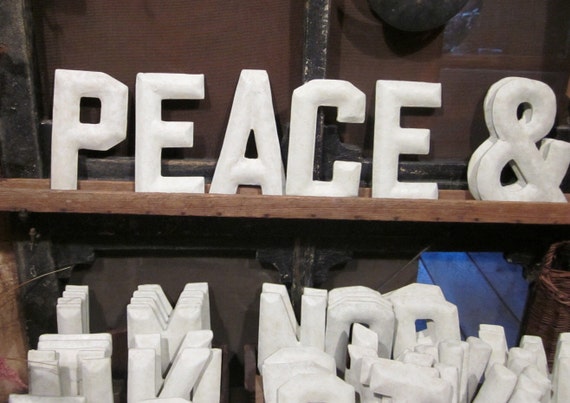 Items similar to Peace Alphabet Letters for Home Decor Weddings Collage ...