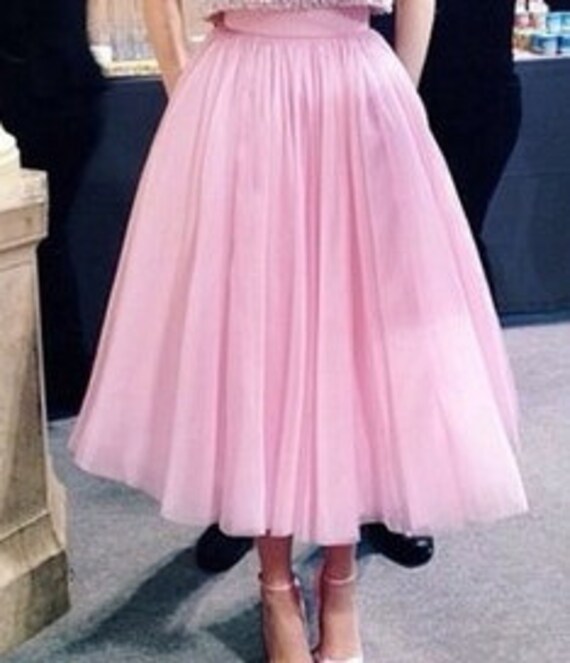 neon pink tulle skirt