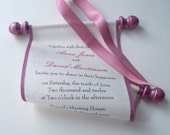 invitations wedding rings on scrolls