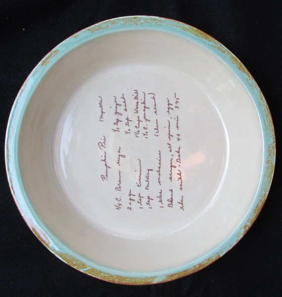 9 Deep Dish Stoneware Pie Plate Melted by kathyfickdesigns