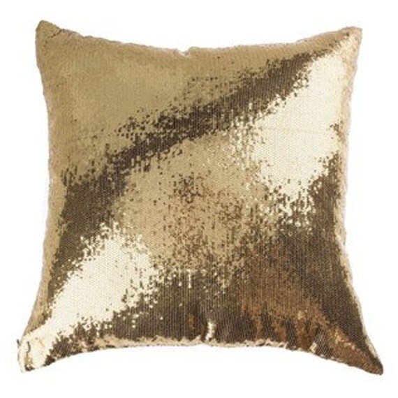 GOLD or SILVER SEQUIN Pillow Covers Pillow by FantasyVintageBridal