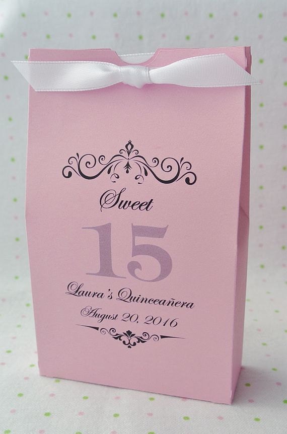 Quinceanera Party Favors Candy Boxes by abbeyandizziedesigns