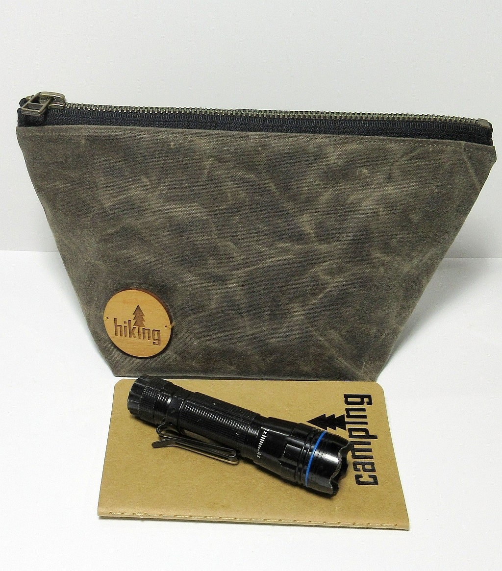 Waxed Canvas Hiking Gear Bag Utility Bag Camping Gear Bag
