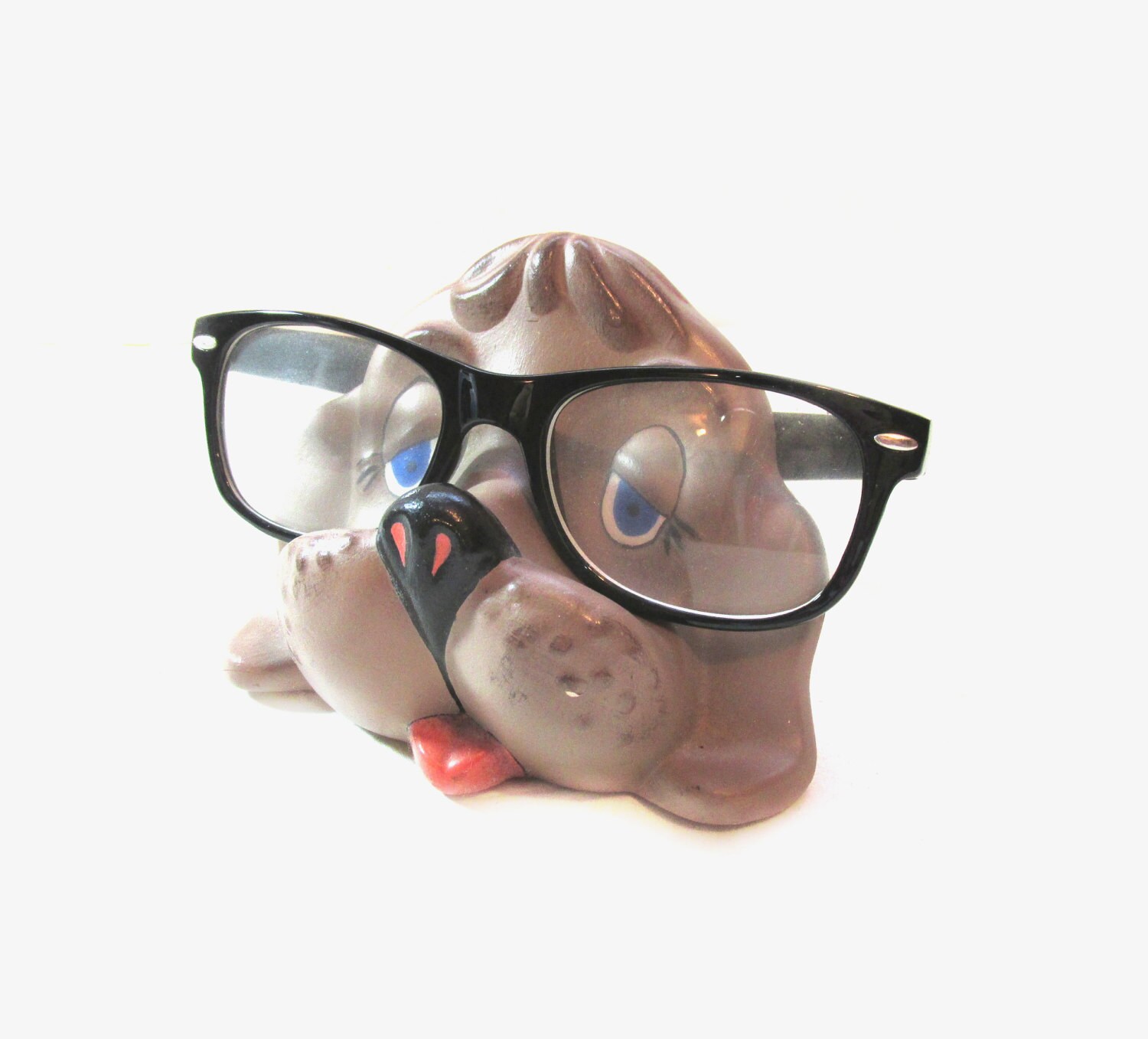 Handmade Eyeglasses Holder Ceramic Dog Eye Glasses Stand