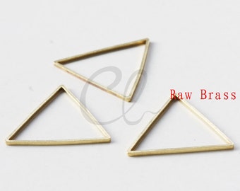 30pcs Raw Brass Triangle Ring - Link 21mm (1972C-P-316)