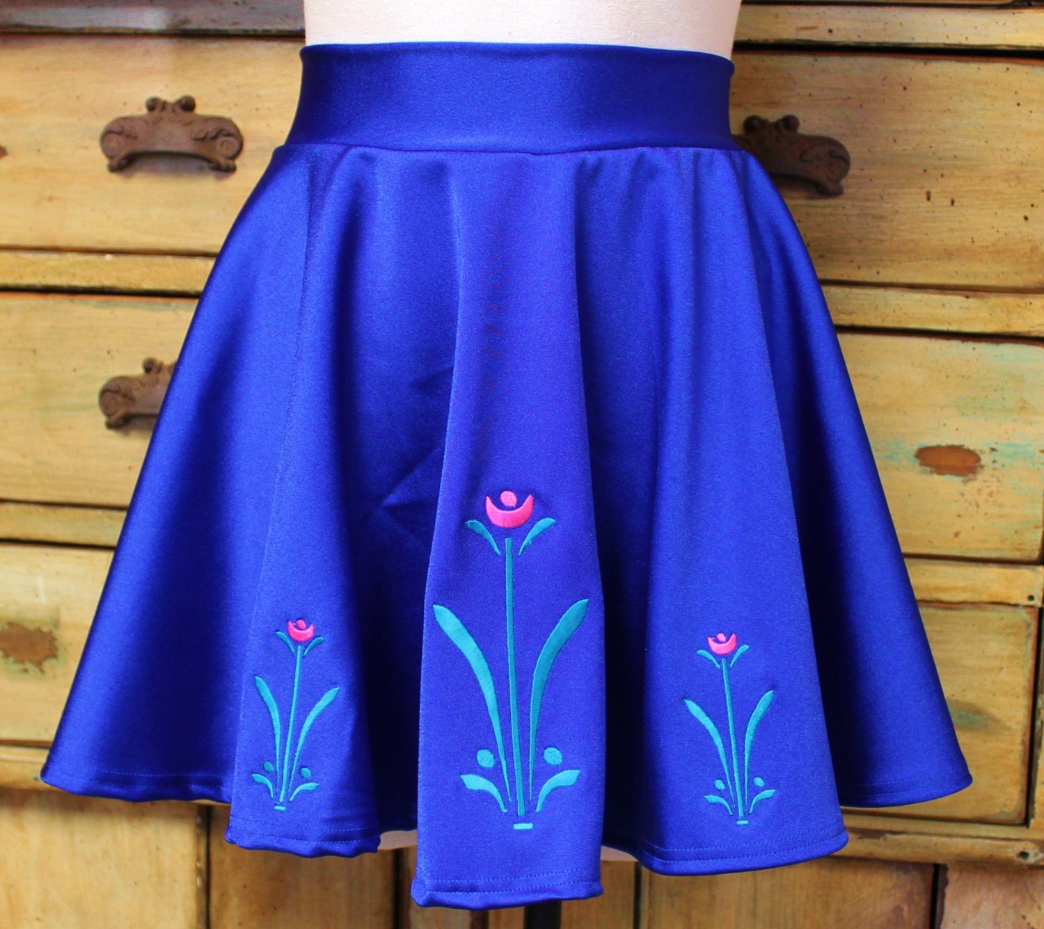 Frozen Anna blue Running skirt outfit disney princess spandex