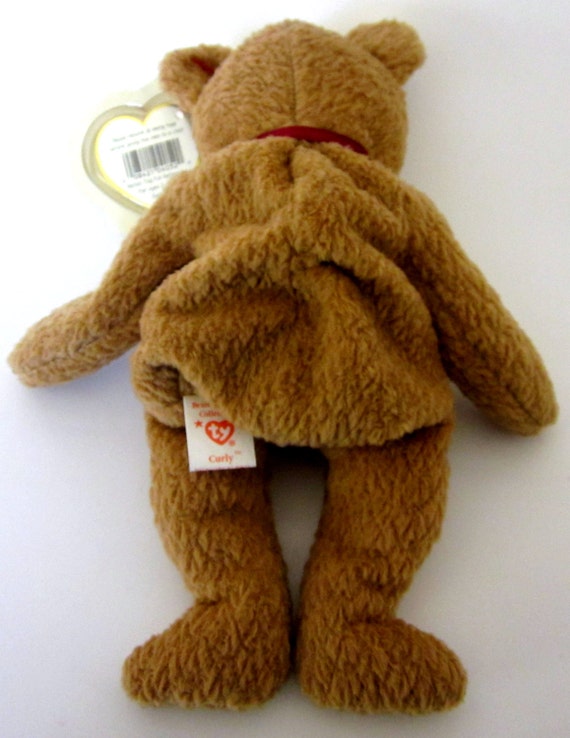 CURLY BEAR Ty Beanie Baby Retired 1993 Original Brown by ddb7