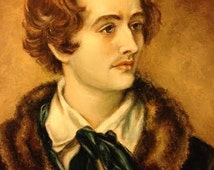 <b>John Keats</b> Oil Portrait Painting in an Antique Victorian Frame - il_214x170.726594965_jhcx