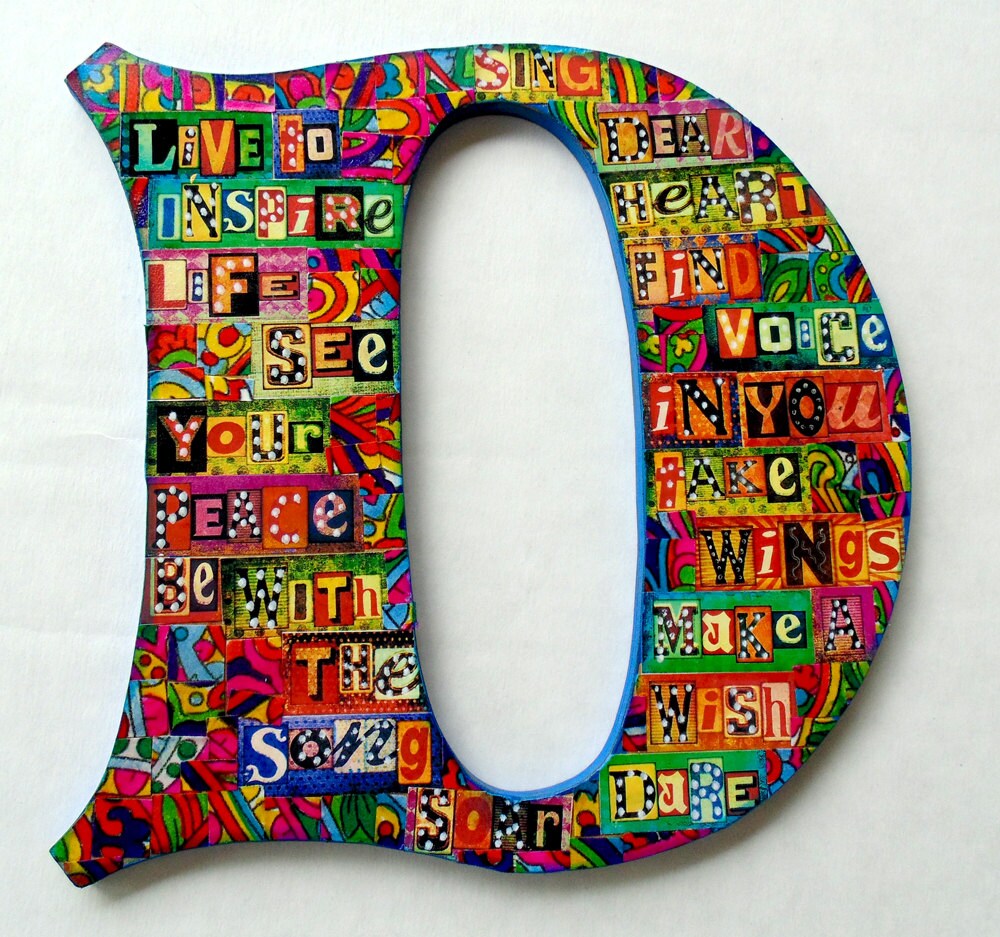 Letter D Wall decor D Nursery decor D