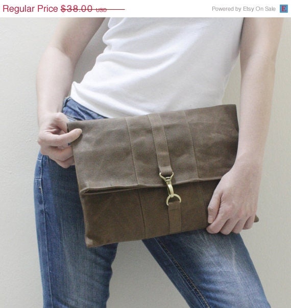 MOTHERS DAY SALE Handmade Unisex Clutch Bag Wristlet by Kinies