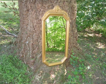 Vintage 1920s Art Deco Ornate Gorgeous 12x24 Etched Wall Mirror