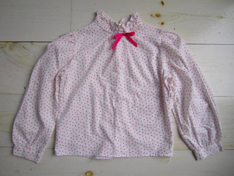 Girls white blouse puffed sleeves dresses