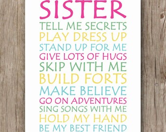 Big sister printable | Etsy
