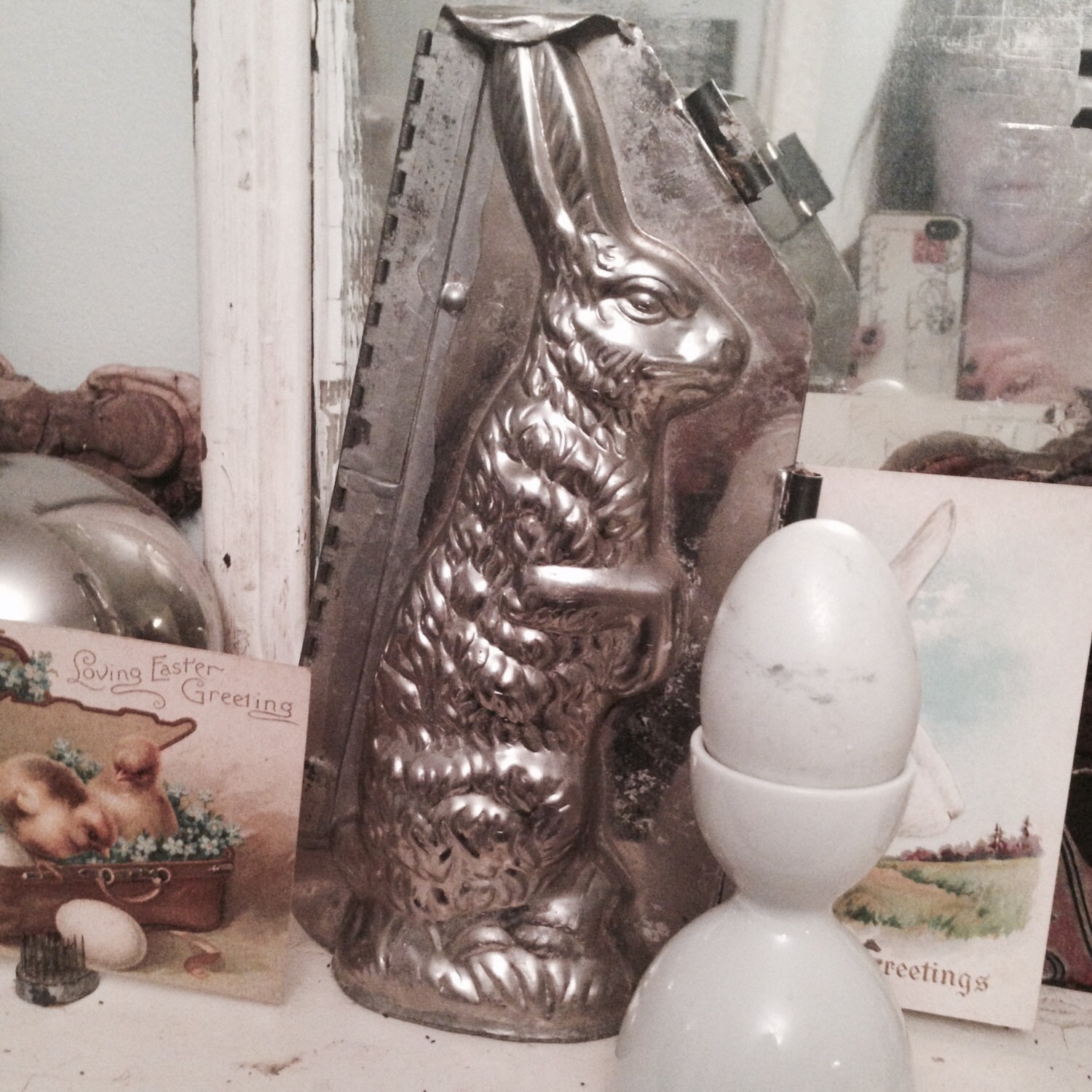 Antique Chocolate Bunny candy mold 1930 perfect