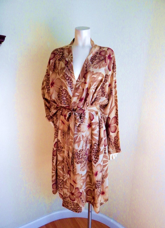 SAVED for MARIA Womens Silk Robe Hawaiian Kimono by stilettoRANCH