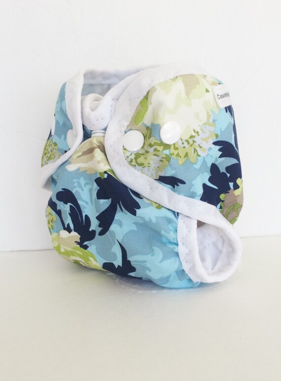 Floral Newborn Cloth Diaper or Cloth Diaper Cover for Baby