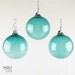 Blown Glass Holiday Christmas Tree Ornament Teal Blue Green