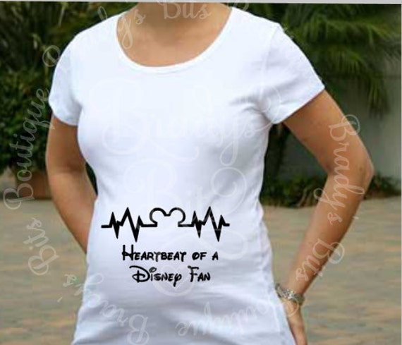 Maternity Shirt Heartbeat Of Disney Fan by BradysBits on Etsy