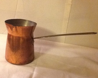 Vintage Copper Butter Warmer or Turkish Coffee Pot