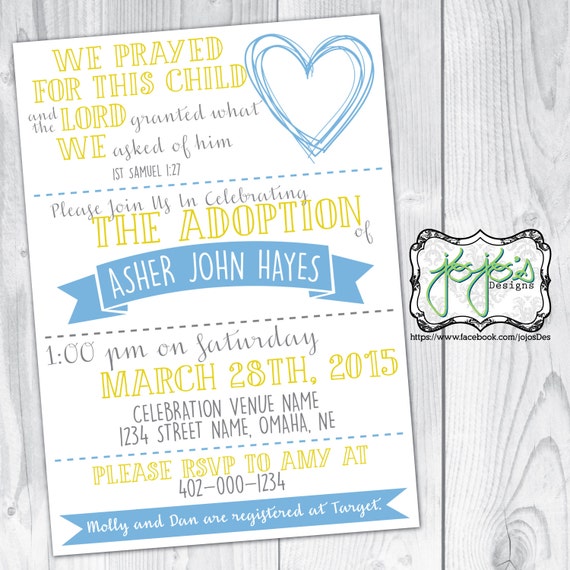 Adoption Celebration Invitations 2