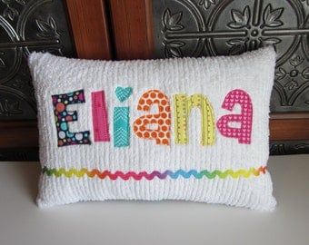 Baby Girl Custom Name Pillow, Personalized Name Baby Pillow, Girl Shower Gift, Birth Announcement, Eliana, Addy, Scarlett, Stella, Your Name