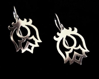 Small Sterling Silver Everyday Earrings - Floral Handmade - BELL FLOWER
