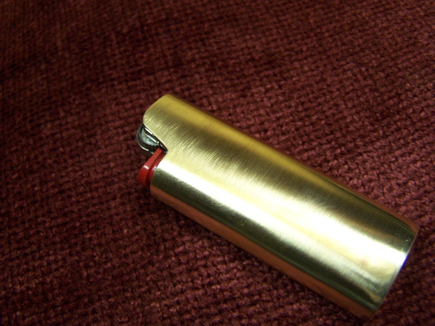 Mini Bic Lighter Cover solid bottom Brass