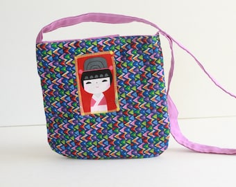 SHOP SALE****Funky Doll girls purse- over shoulder kids purse-Purse
