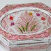 Jewelry box in French Toile in pink and white