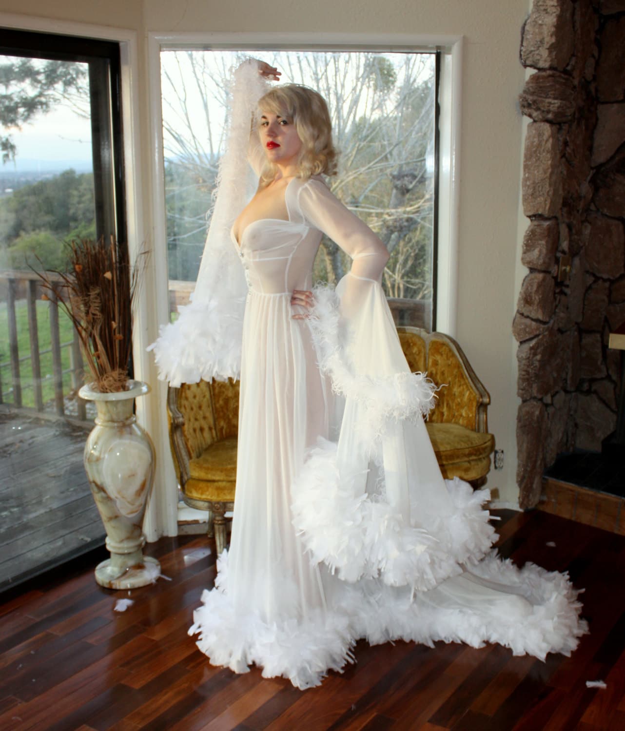 CUSTOM BRIDAL Hollywood Starlet Dressing Gown by DaintyRascal