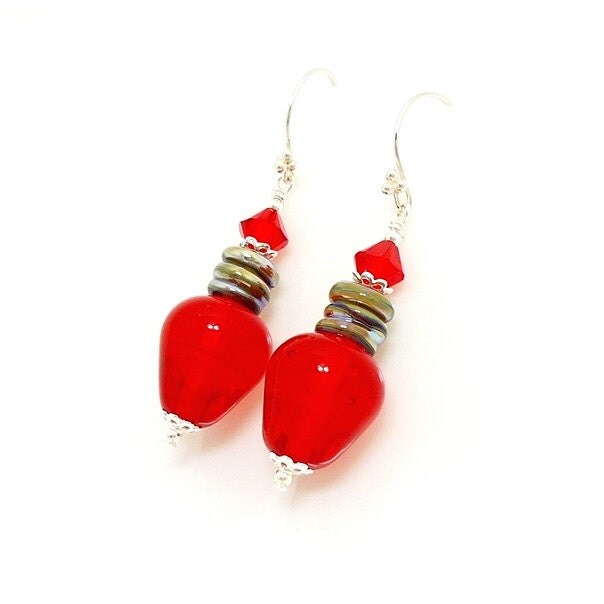 red christmas bulb light earrings christmas earrings light red christmas bulb light earrings christmas earrings light
