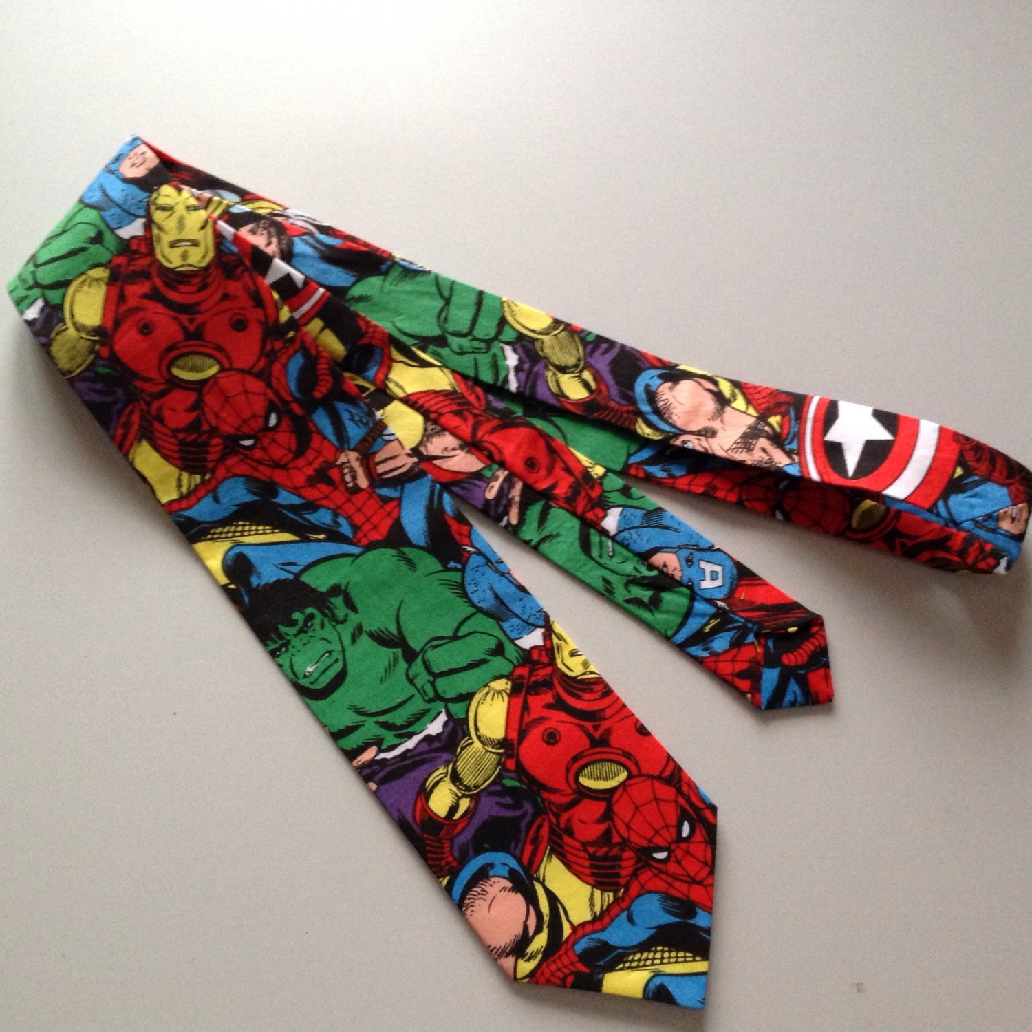 Ready to ship Superhero Ties Men's Necktie avengers