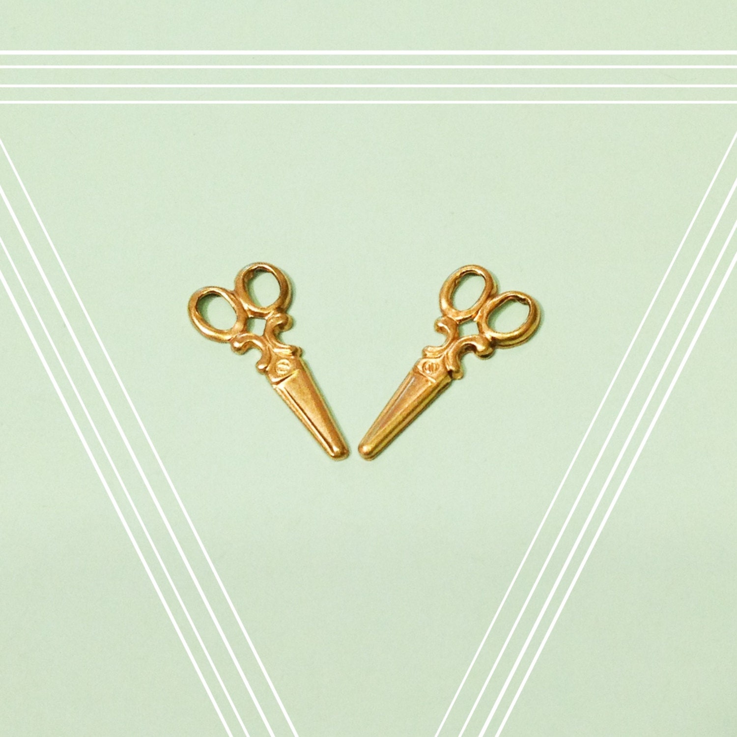 Scissors ring Sterling silver and gold brass by AnnieLesperance