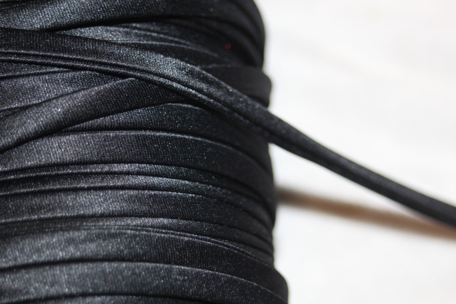 3.5 yards black satin double fold bias tape non stretch