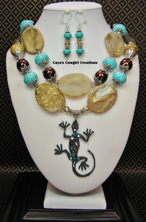 WESTERN NECKLACE / COWGIRL Chunky Statement Southwest Necklace