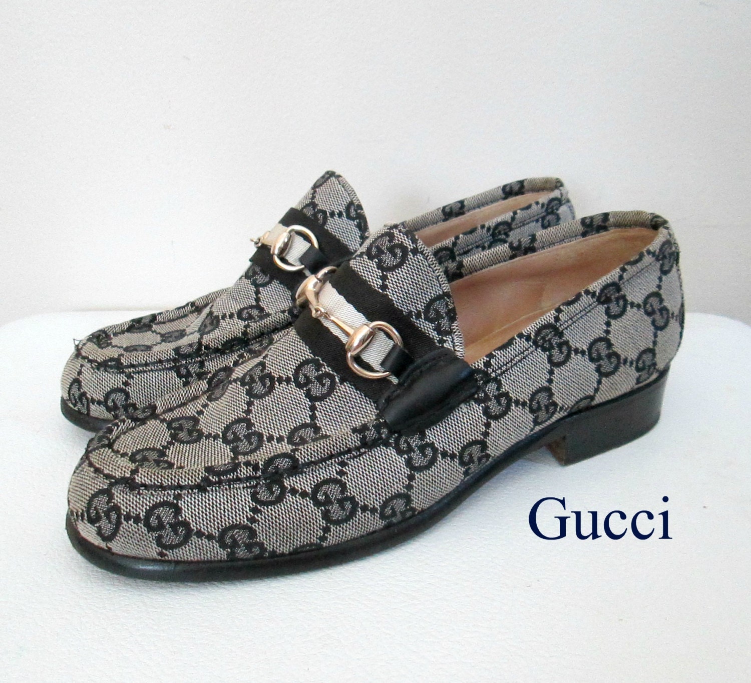 Gucci Horsebit Logo Loafers Womens Size 6B by rileybellavintage